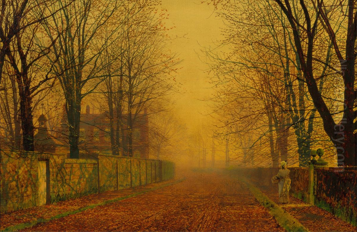 Evening Glow Oil Painting by John Atkinson Grimshaw