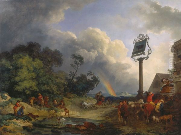 The Rainbow Oil Painting by Philip James de Loutherbourg