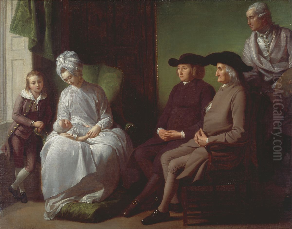 The Artist and His Family Oil Painting by Benjamin West
