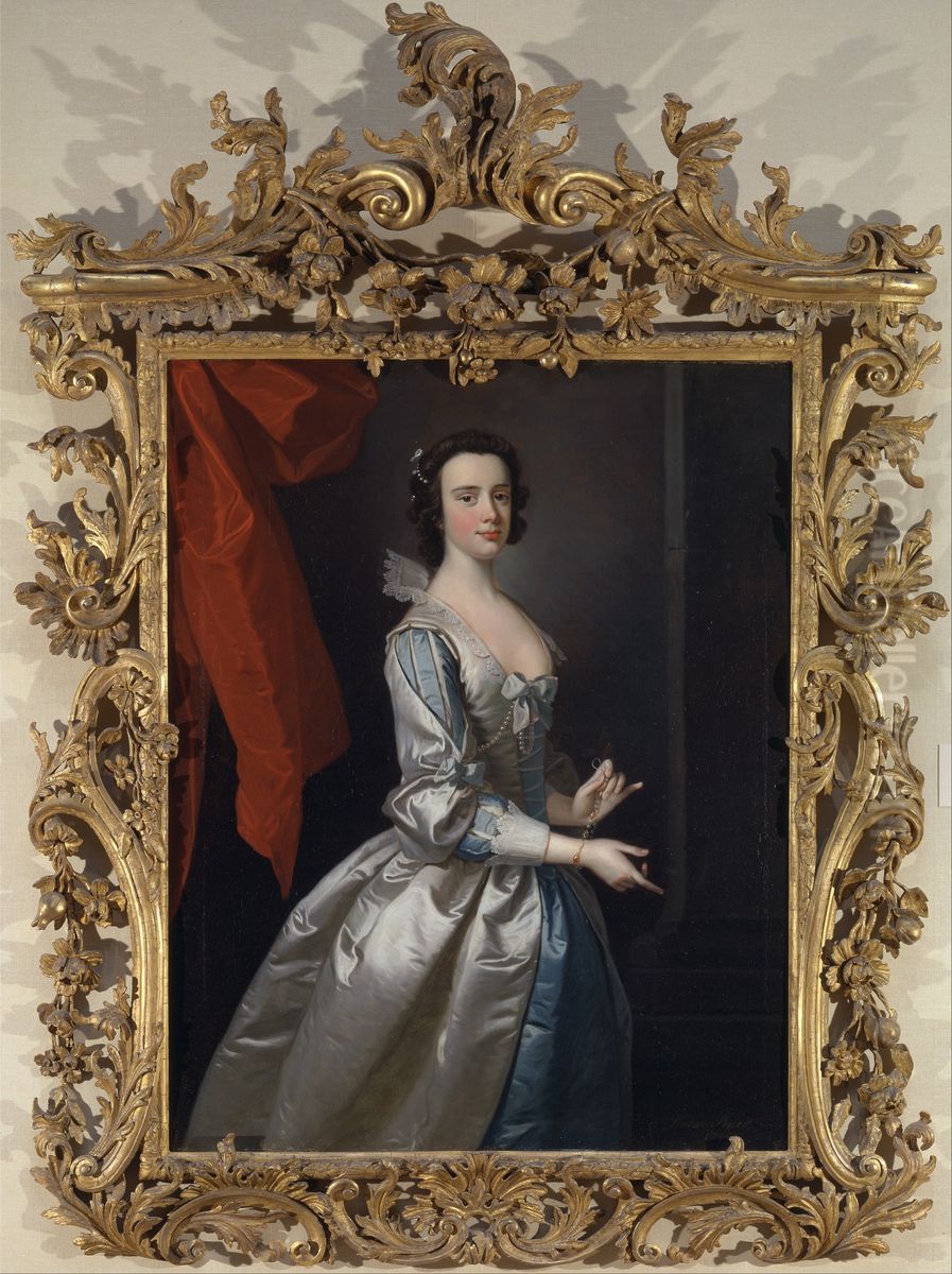 Portrait of a Woman, Probably Elizabeth Aislabie, of Studley Royal, Yorkshire Oil Painting by Thomas Hudson