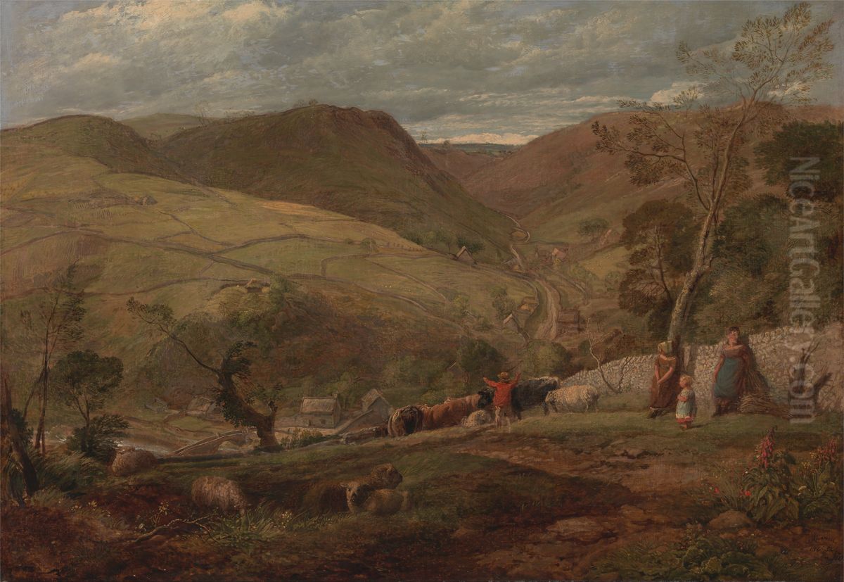 Hanson Toot, View in Dovedale Oil Painting by John Linnell