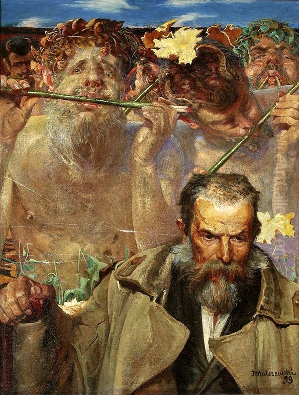Story of a Song - Portrait of Adam Asnyk Oil Painting by Jacek Malczewski