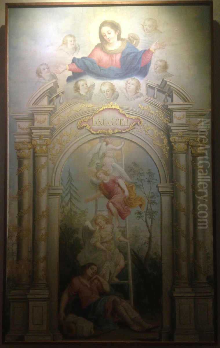 The dream of Jacob Oil Painting by Manuel de Samaniego