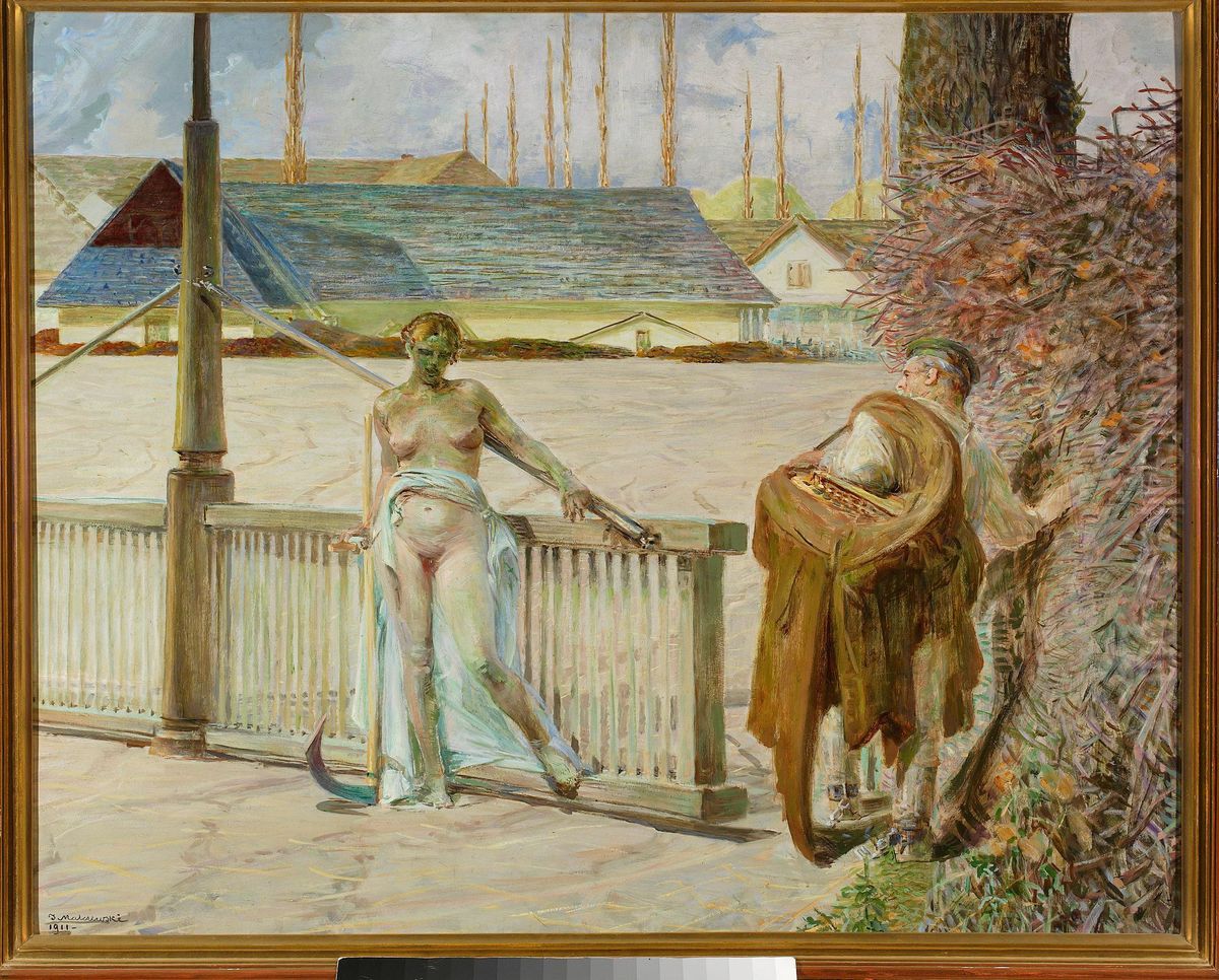 My life - the right part of the triptych Oil Painting by Jacek Malczewski