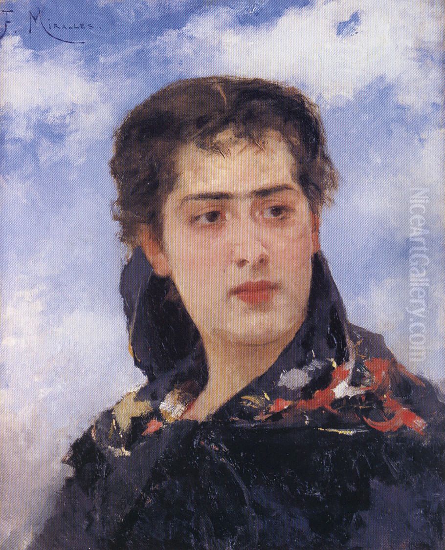 Gabrielle Oil Painting by Francisco Miralles Galup