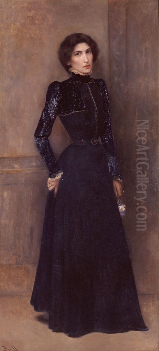 Jeanne Oil Painting by Joan Brull Vinyoles