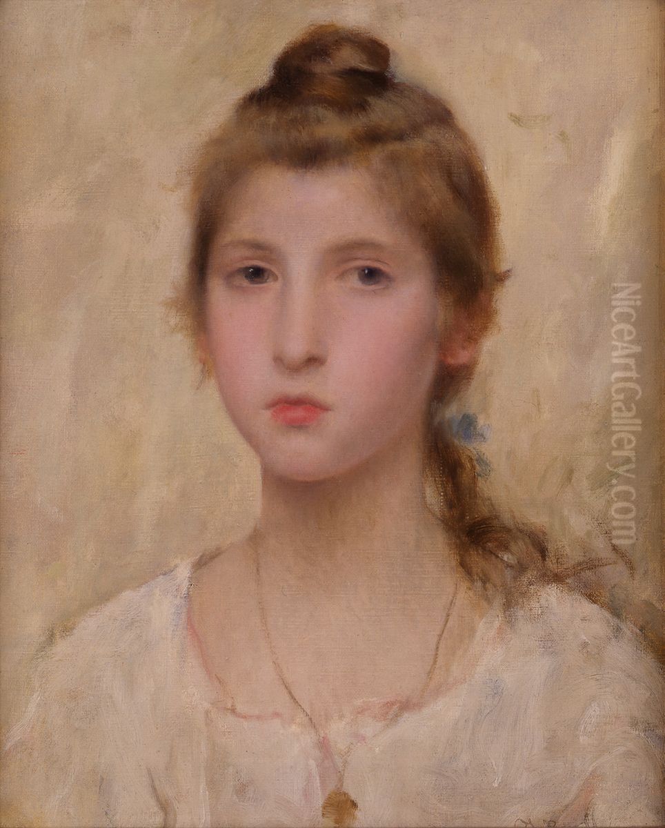 Seriosa Oil Painting by Joan Brull Vinyoles