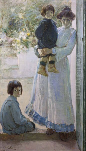 Waiting Oil Painting by Julio Romero De Torres