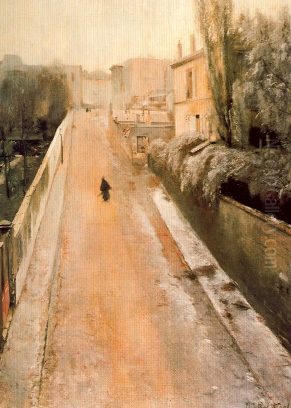 Rue Norvins. Montmartre Oil Painting by Santiago Rusinol i Prats