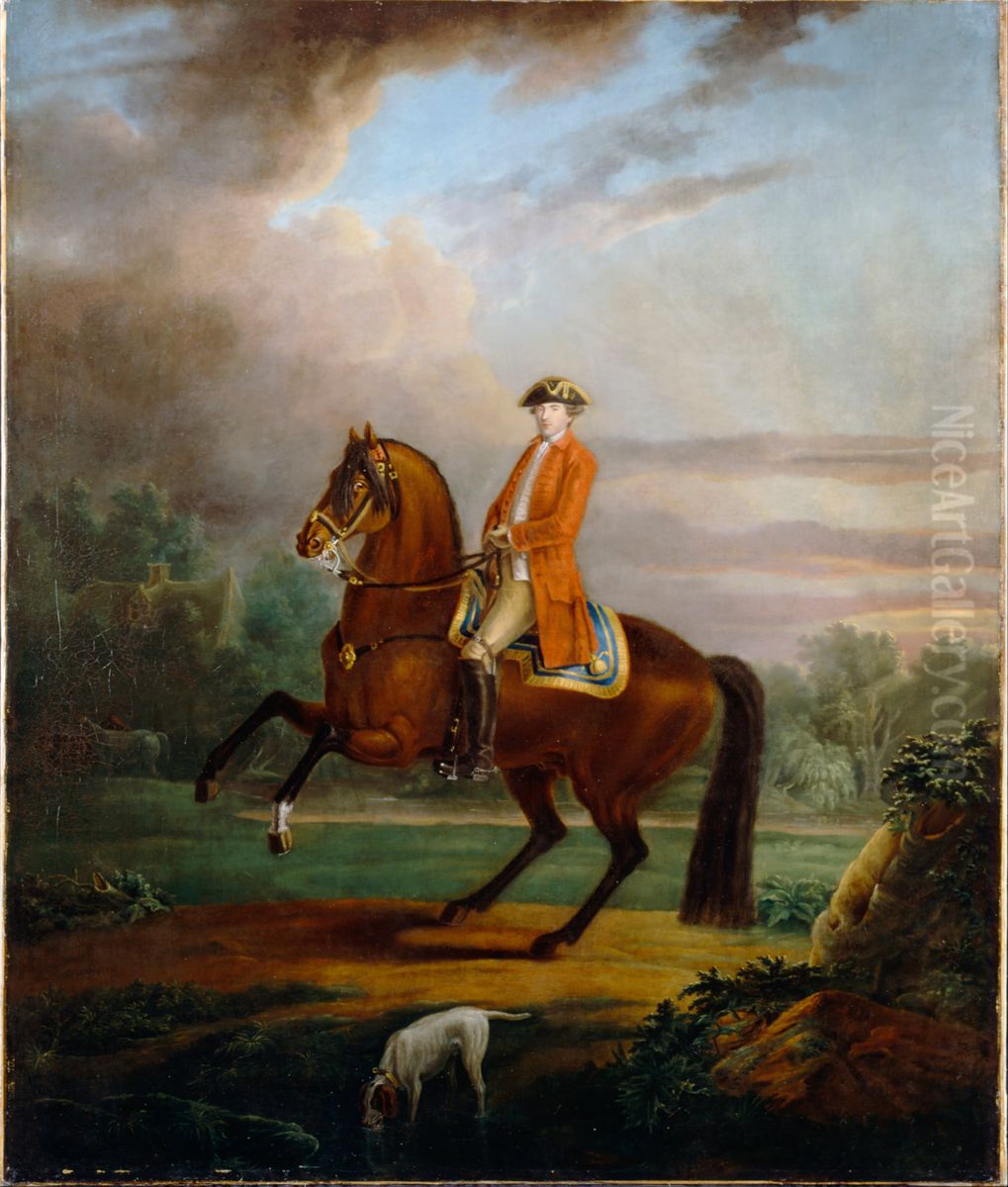 A man, called Noel Desenfans on Horseback Oil Painting by Francis Bourgeois
