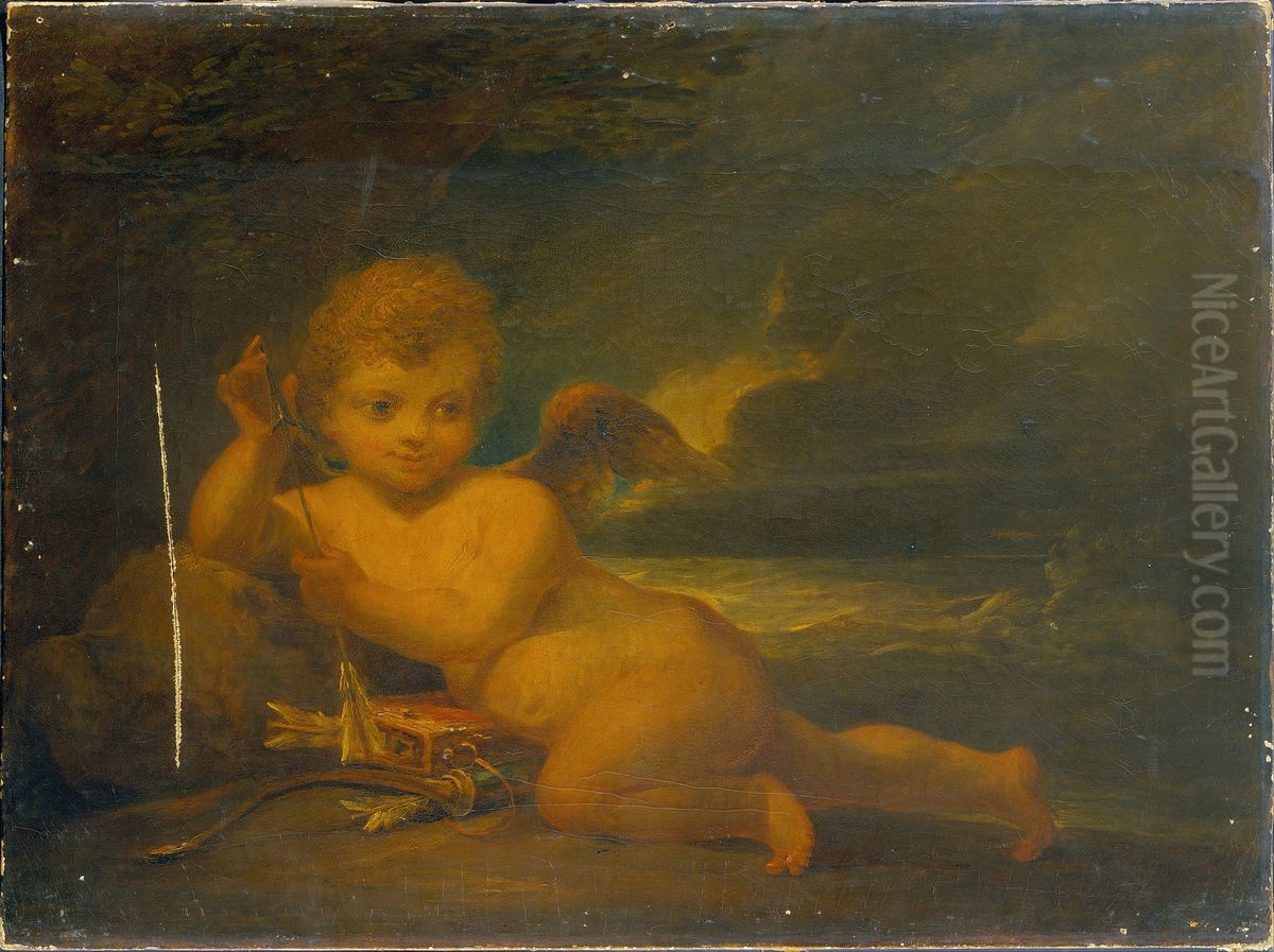 Cupid Oil Painting by Francis Bourgeois