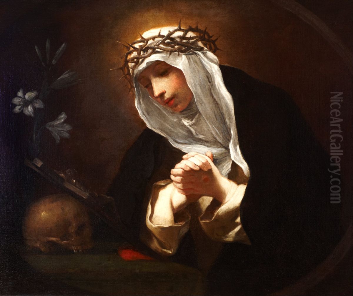 St Catherine of Siena Oil Painting by Baldassare Franceschini