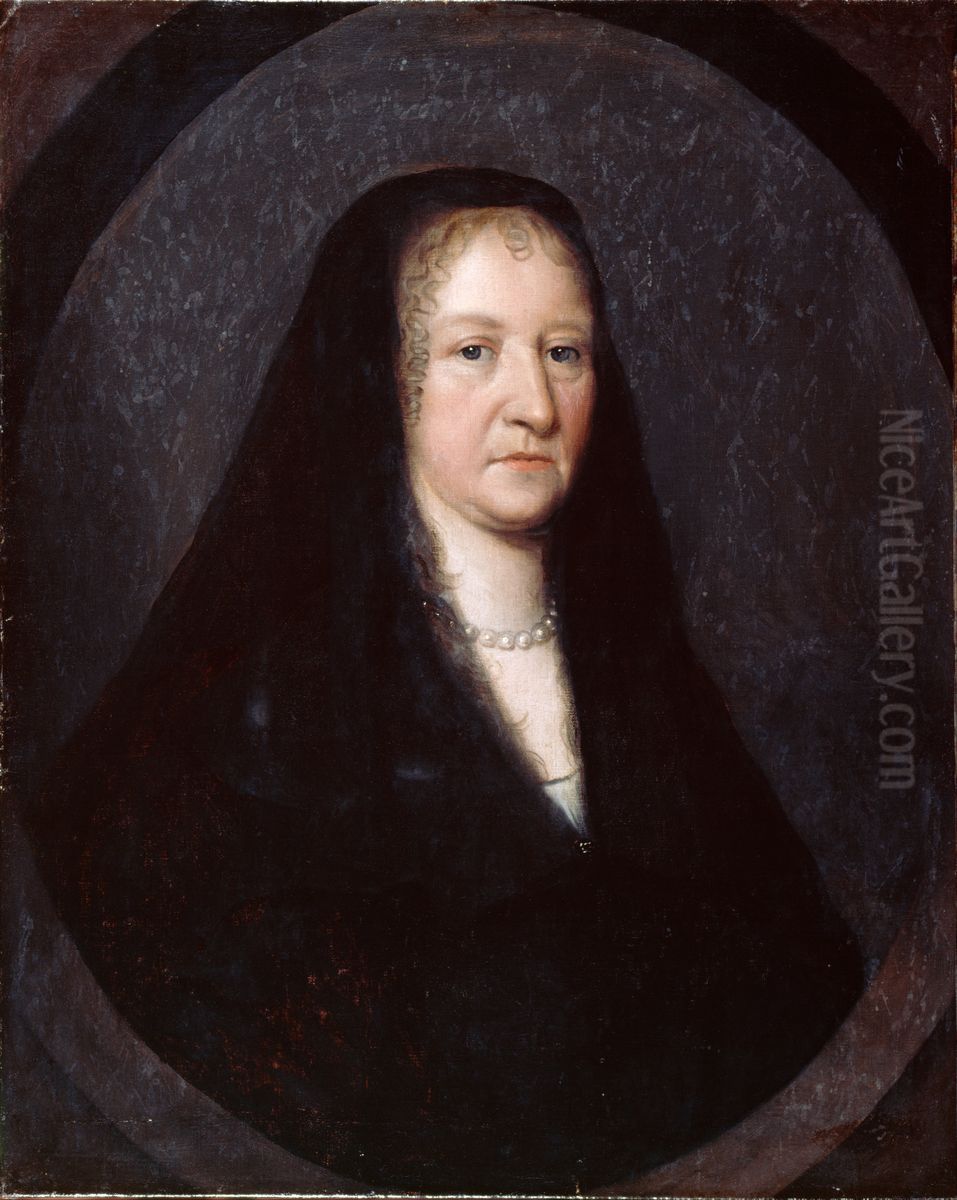Portrait of Mrs. Jane Cartwright Oil Painting by John Greenhill