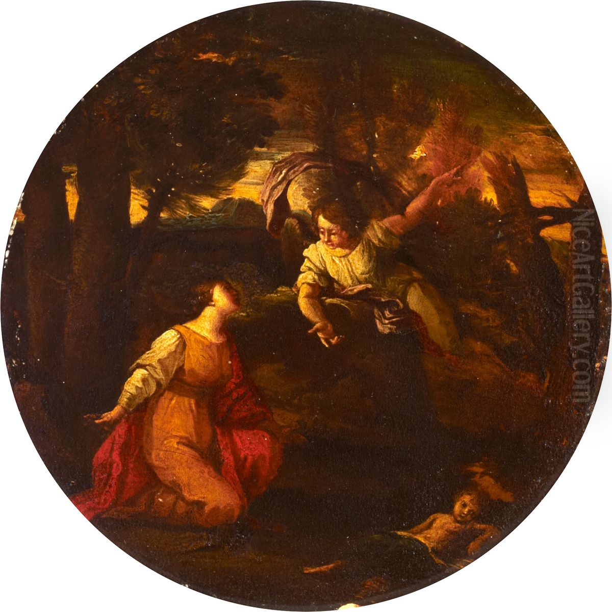 Hagar and Ishmael Oil Painting by Pier Francesco Mola