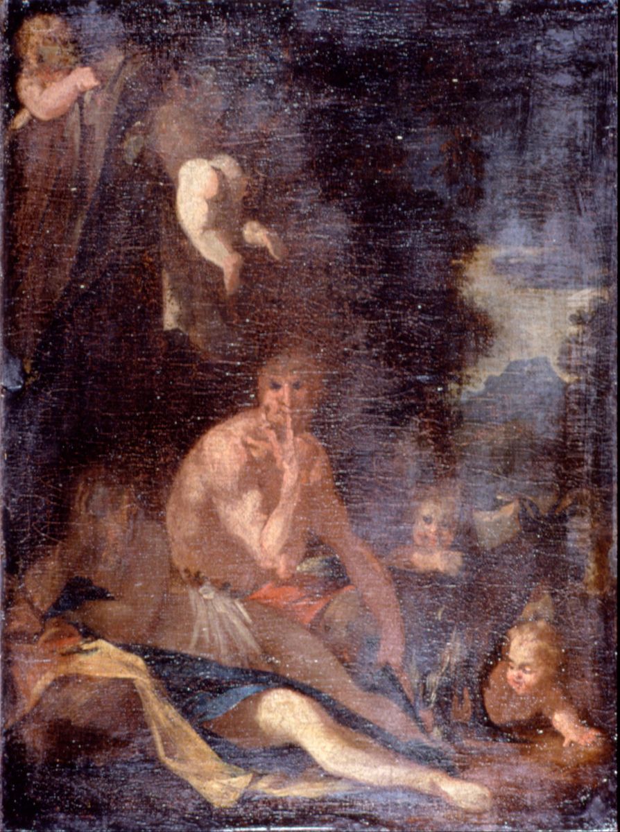 Nymph and Satyr Oil Painting by Nicolas Poussin