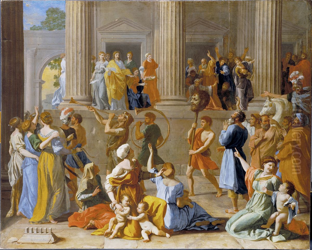 The Triumph of David Oil Painting by Nicolas Poussin