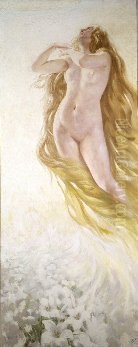 Eve Towards the Light Oil Painting by Antonio Fabres