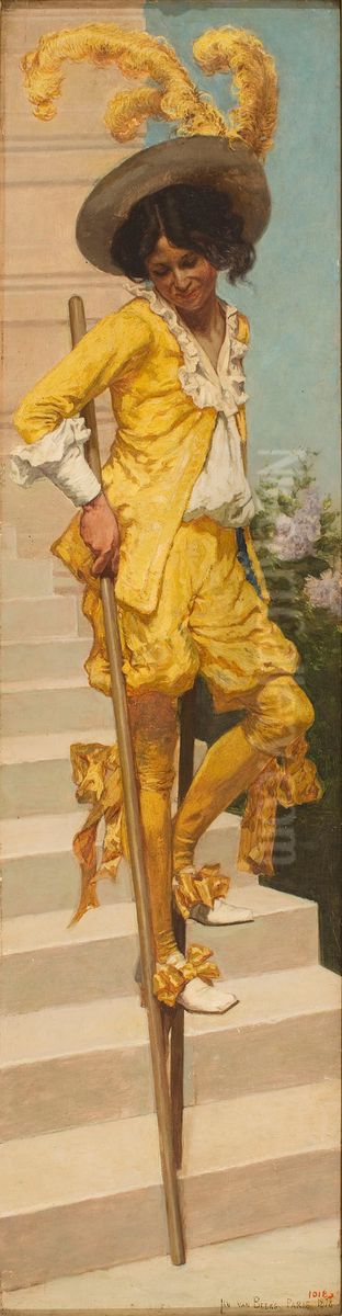The Woman with Stilts Oil Painting by Jan van Beers
