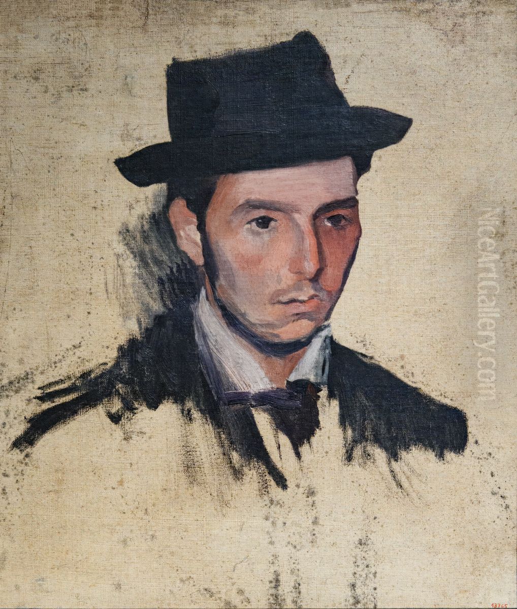 Portrait of Josep Pijoan Oil Painting by Joaquin Torres-Garcia