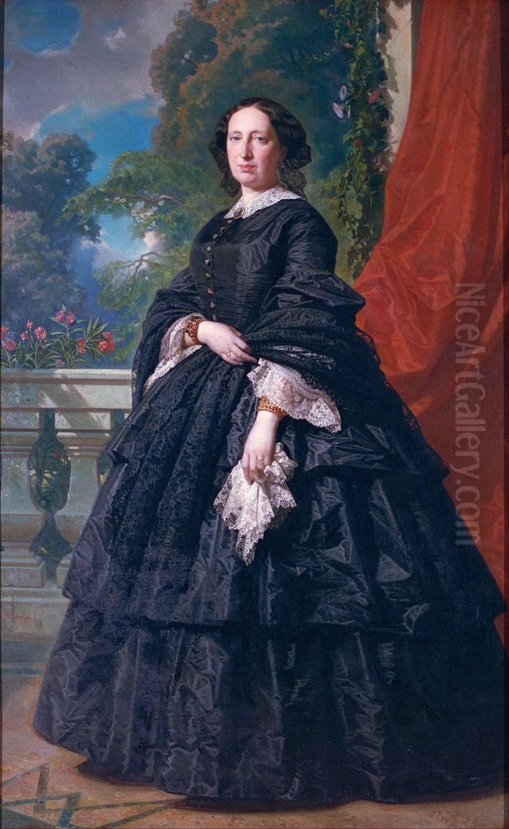 Portrait of Carlota Quintana Badia Oil Painting by Federico de Madrazo y Kuntz
