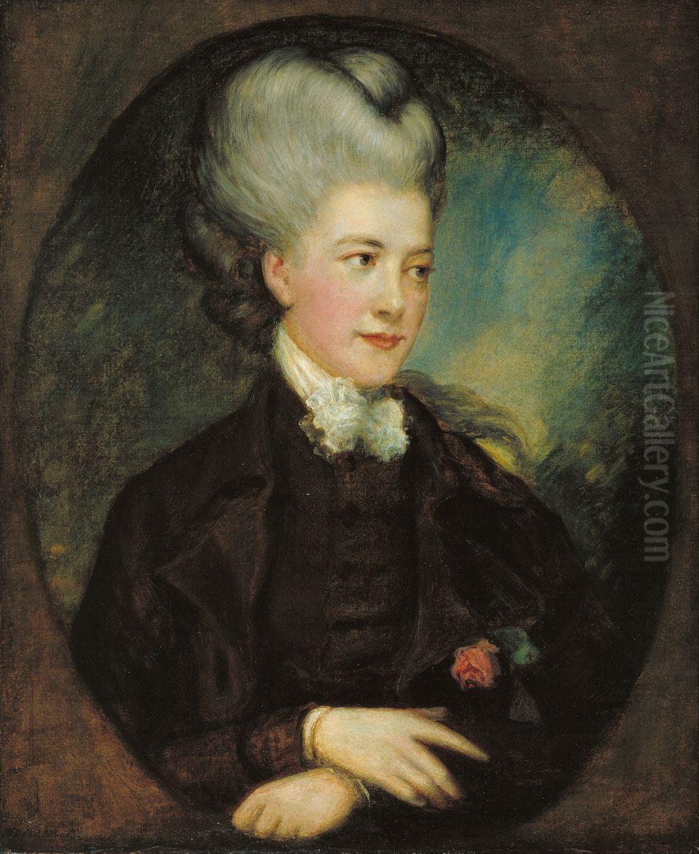 Lady Georgiana Poyntz, Countess Spencer (?) Oil Painting by Thomas Gainsborough