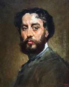 Autoretrat d'Antoni Caba i Casamitjana (Barcelona, 1838 - 1907)