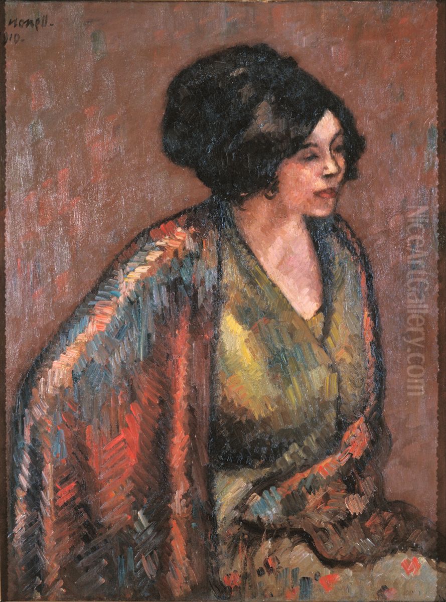 Flores Oil Painting by Isidre Nonell