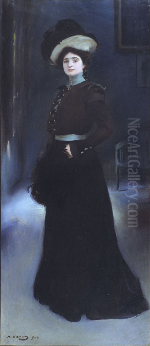 Portrait of Isabel Llorach Oil Painting by Ramon Casas