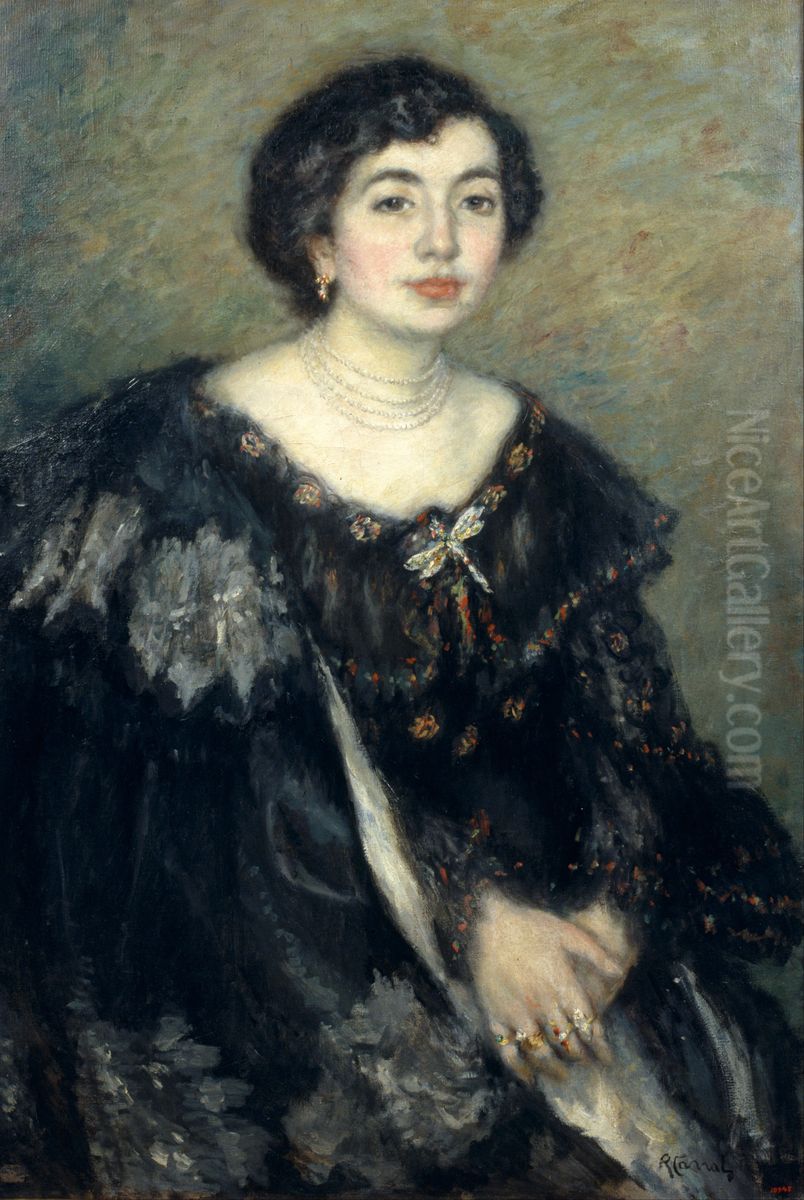 Mrs Amouroux (the Artist's Sister-in-Law) Oil Painting by Ricard Canals