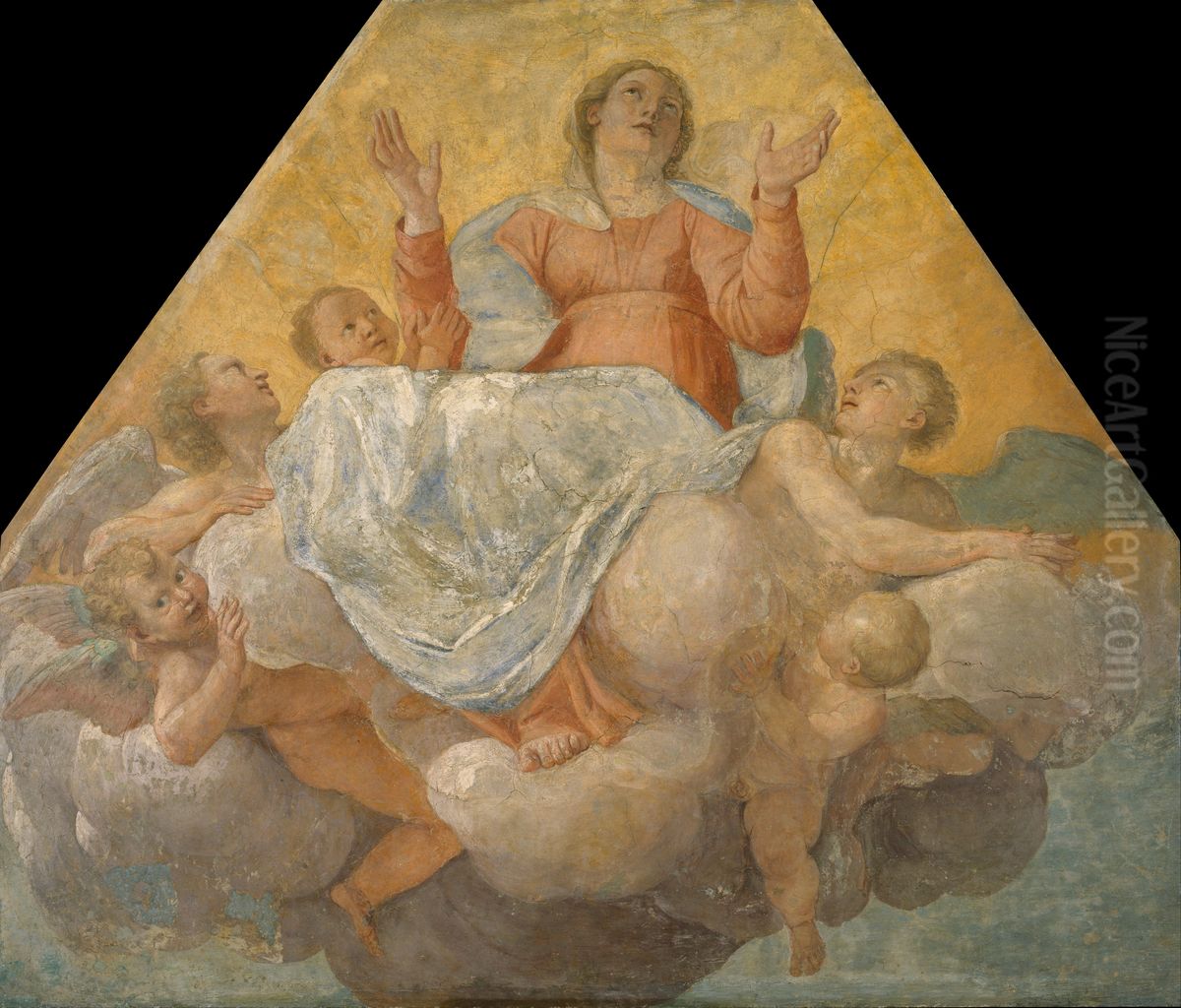 Assumption of the Virgin Oil Painting by Annibale Carracci