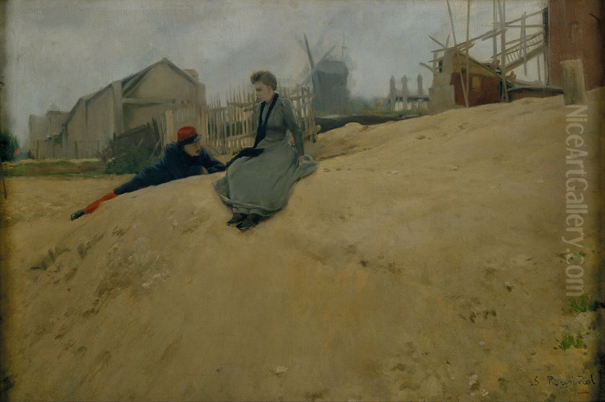 On Campaign Oil Painting by Santiago Rusinol i Prats