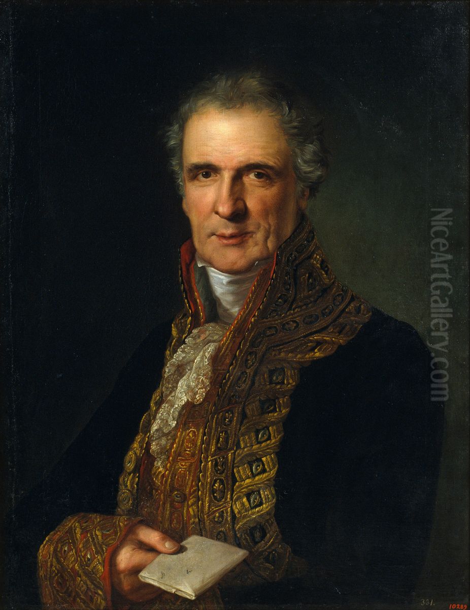 Jose Maria Diez de Aznar Oil Painting by Bernardo Lopez Piquer