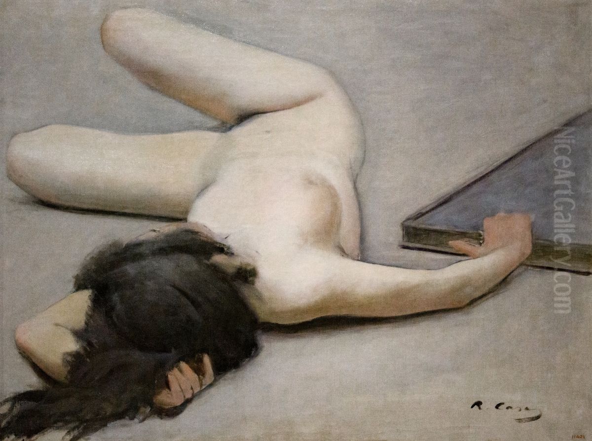 Female Nude Oil Painting by Ramon Casas