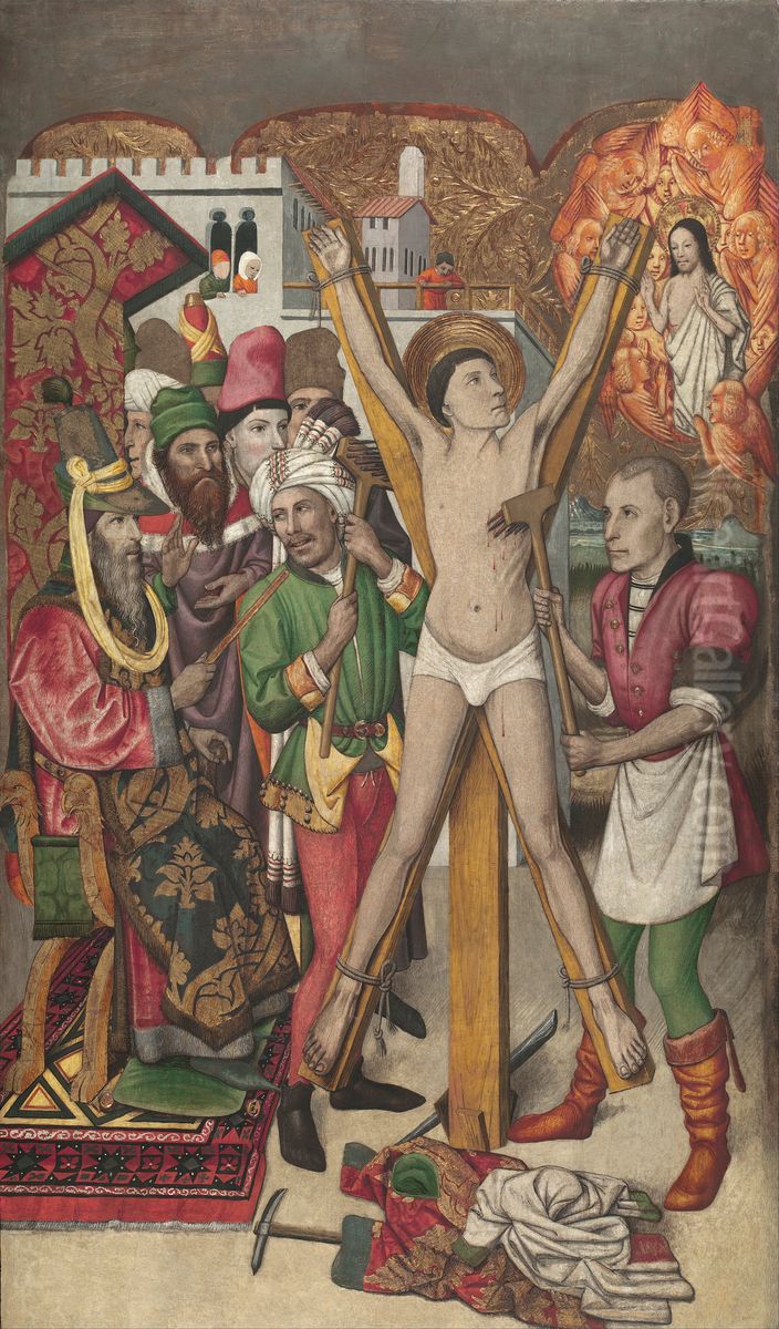 Saint Vincent on the Rack Oil Painting by Jaume Huguet