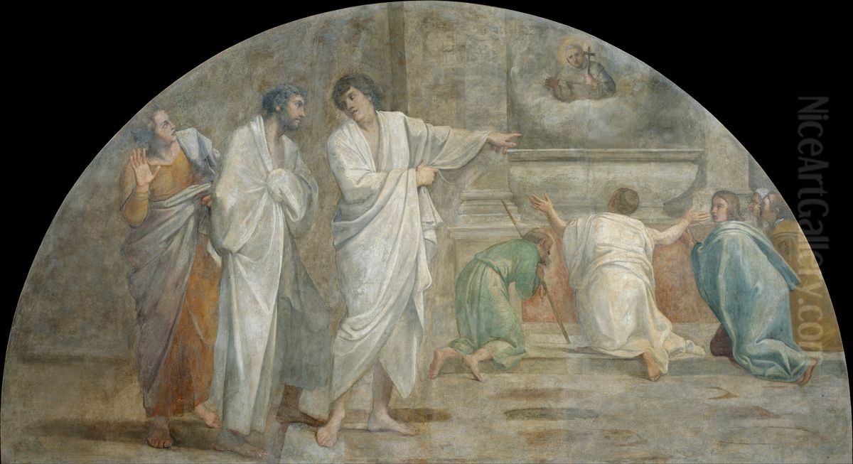 Apparition of Saint Didacus above his sepulchre Oil Painting by Annibale Carracci Apparition of Saint Didacus above his sepulchre Oil Painting by Annibale Carracci