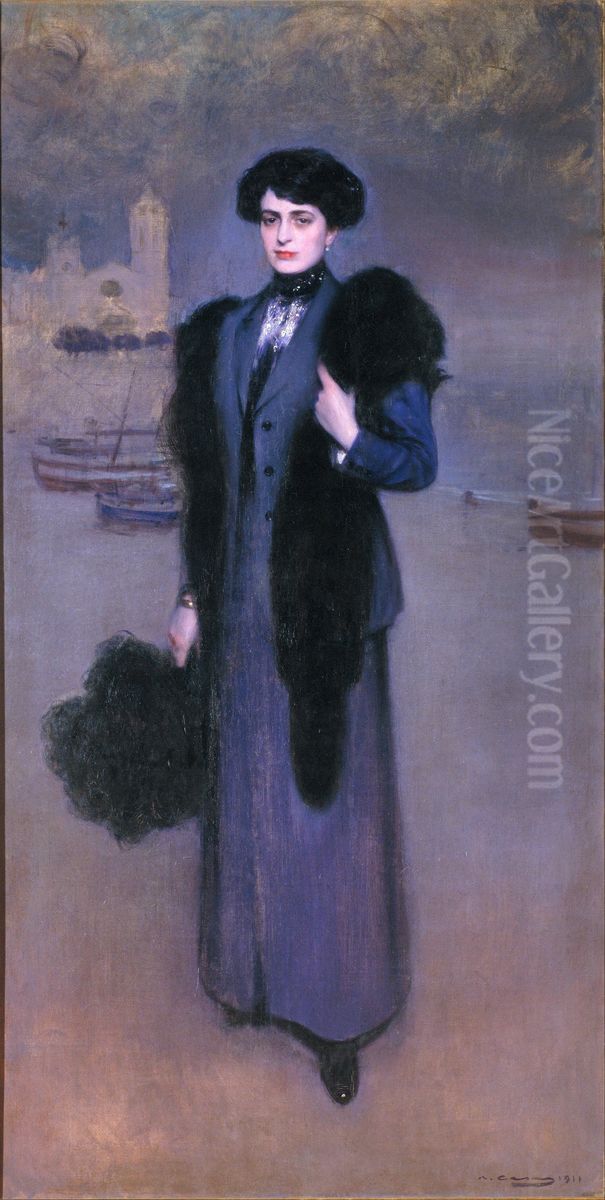 Portrait of Dolors Vidal Oil Painting by Ramon Casas