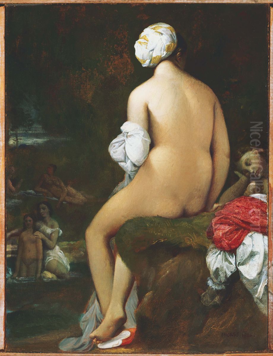 The Small Bather Oil Painting by Jean Auguste Dominique Ingres