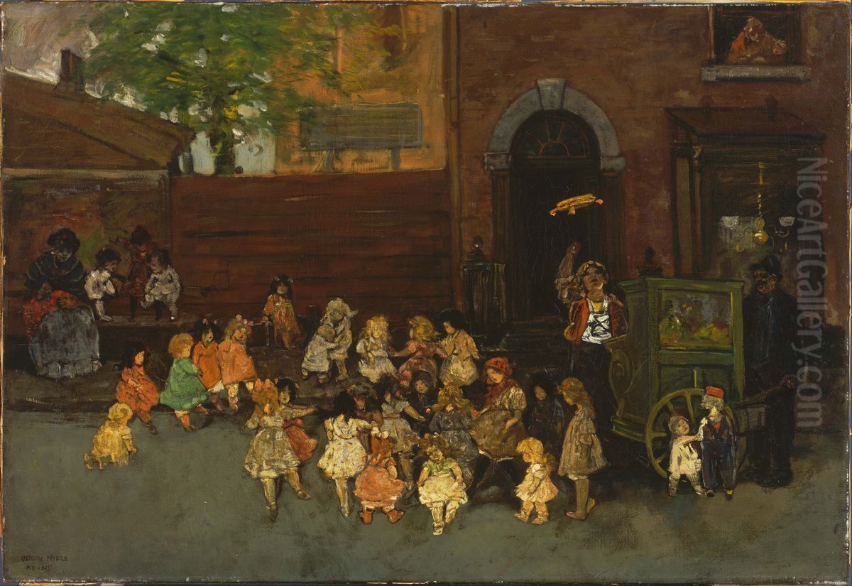 The Tambourine Oil Painting by Jerome Myers