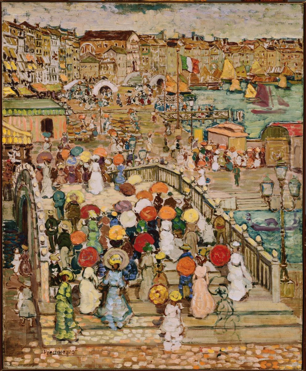 Ponte della Paglia Oil Painting by Maurice Prendergast