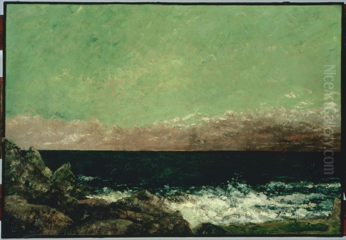 The Mediterranean Oil Painting by Gustave Courbet