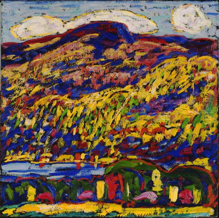 Mountain Lake Oil Painting by Marsden Hartley