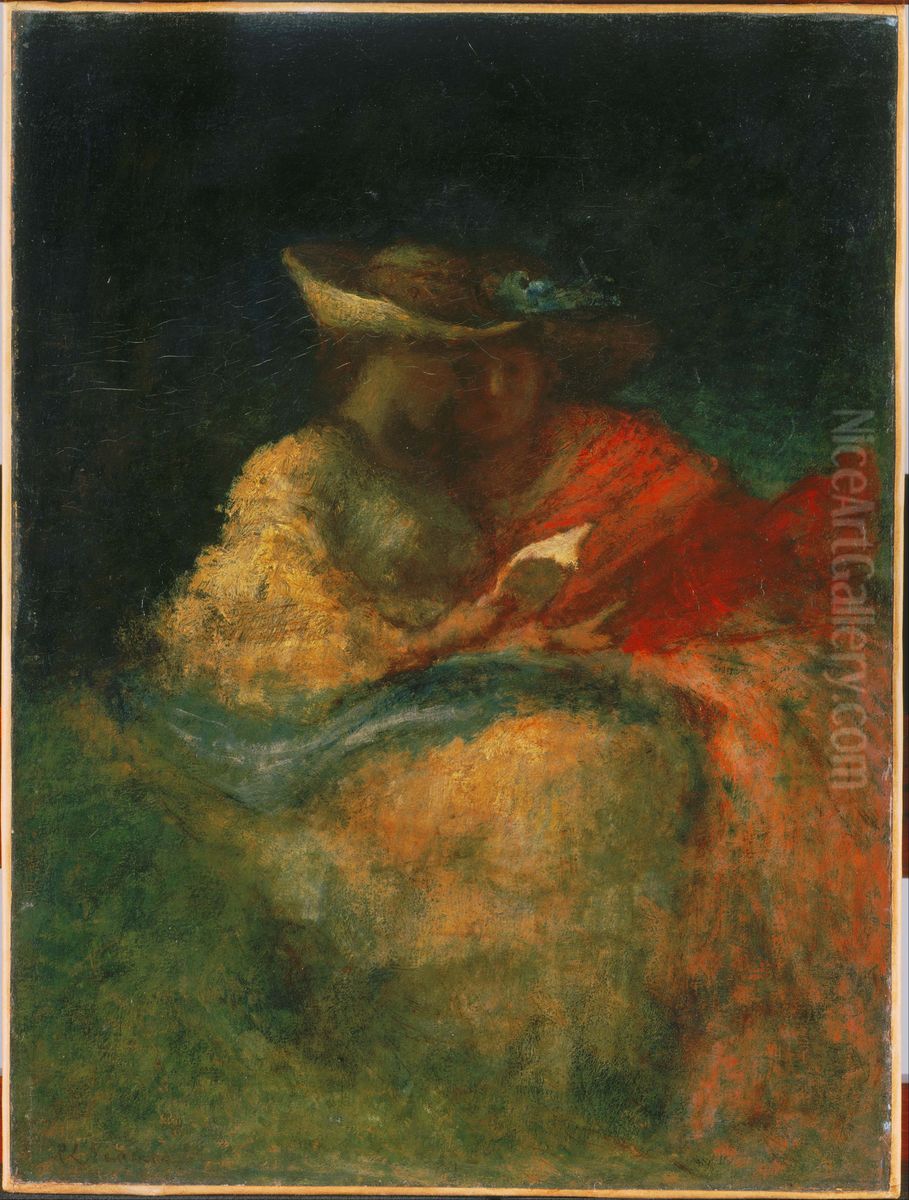 The Letter Oil Painting by Robert Loftin Newman