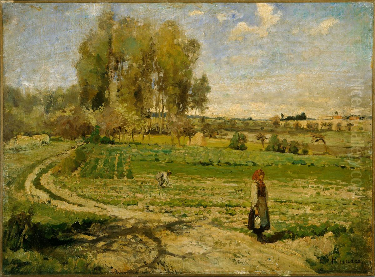 Giverny Oil Painting by Camille Pissarro