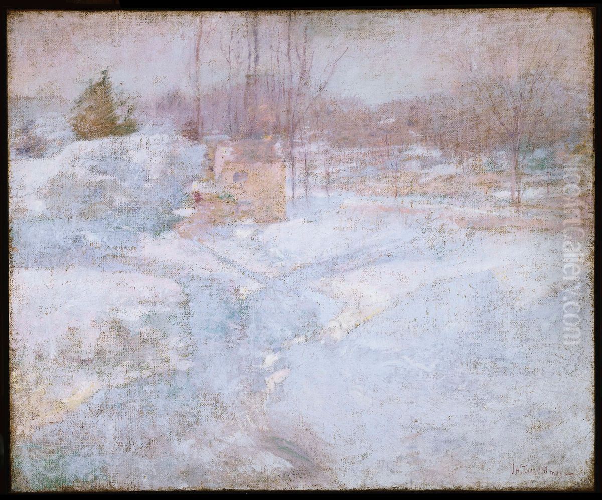 Winter Oil Painting by John Henry Twachtman