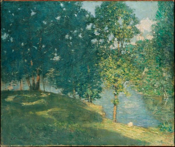 Afternoon by the Pond Oil Painting by J. Alden Weir