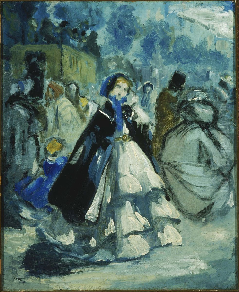 Street Scene Oil Painting by Jean-Baptiste Carpeaux