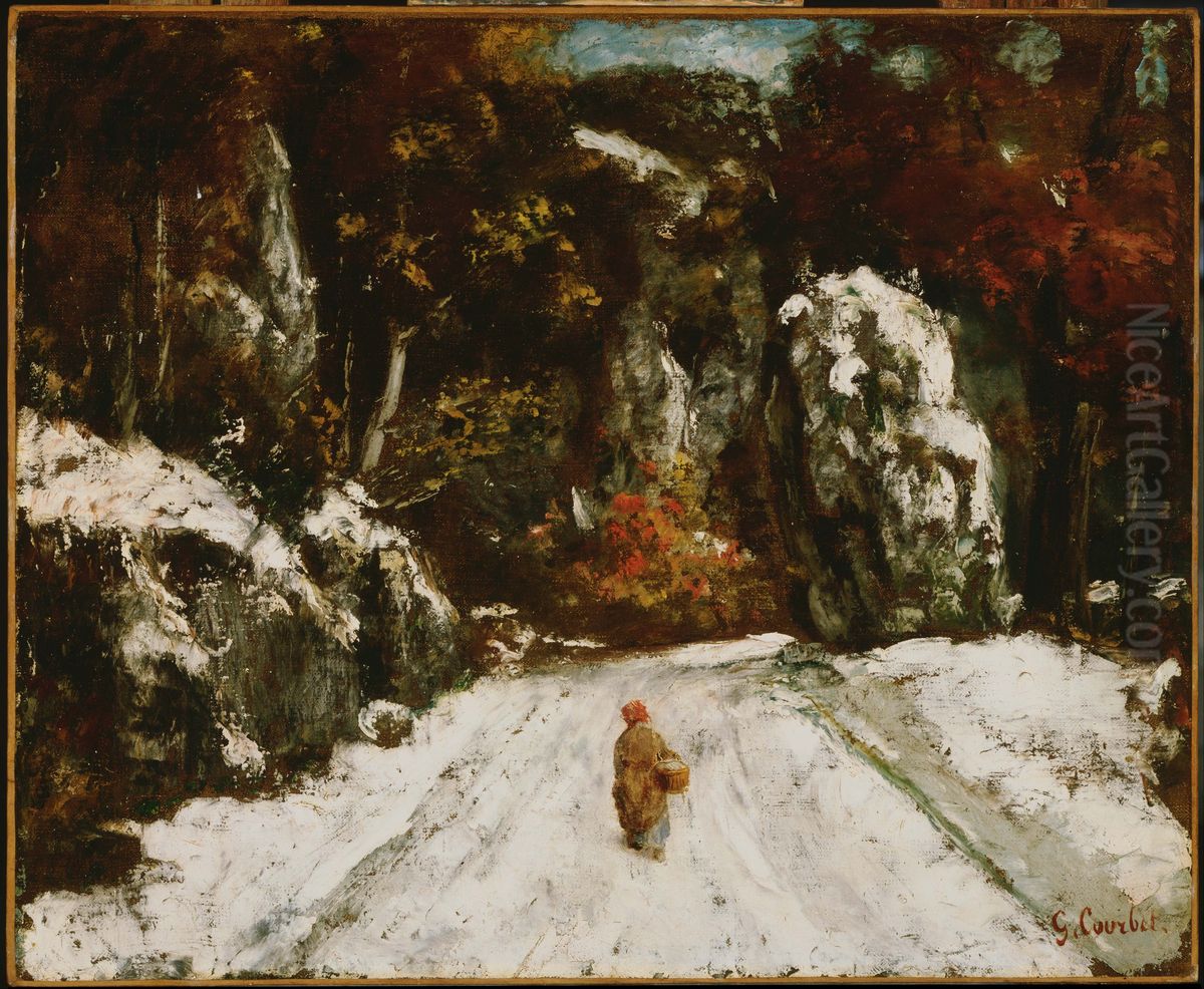 Winter in the Jura Oil Painting by Gustave Courbet