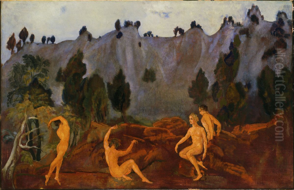 The Hesitation of Orestes Oil Painting by Arthur Bowen Davies