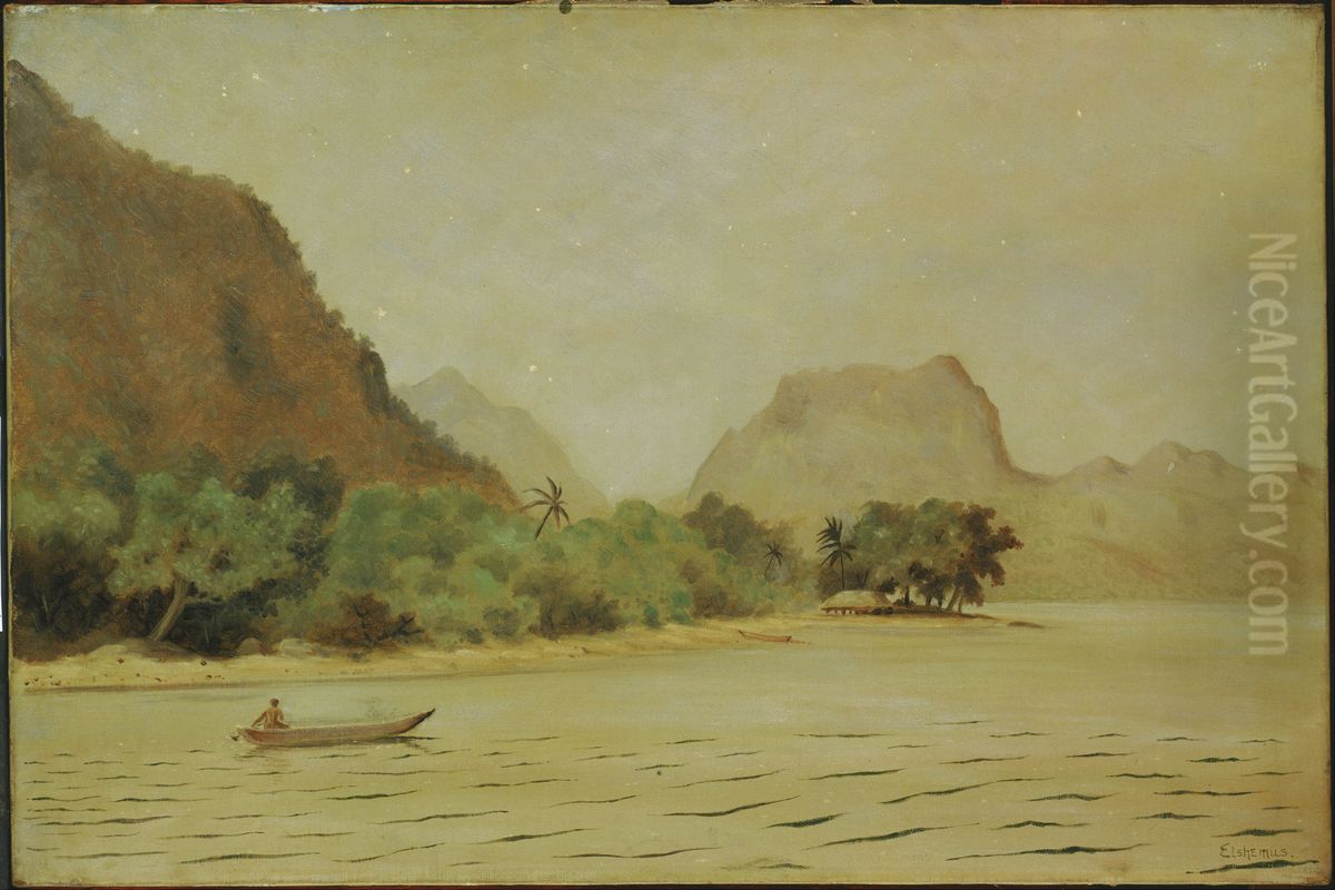 Twilight in Samoa Oil Painting by Louis Eilshemius