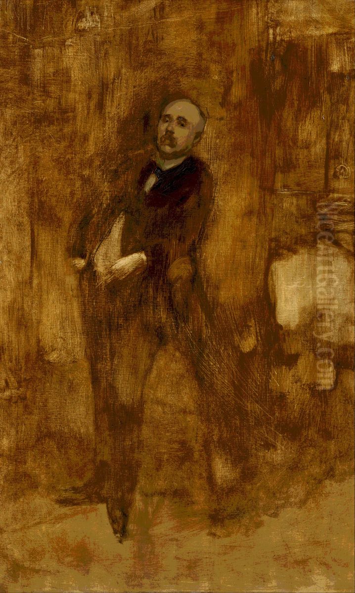 Portrait of Clemenceau Oil Painting by Eugene Carriere